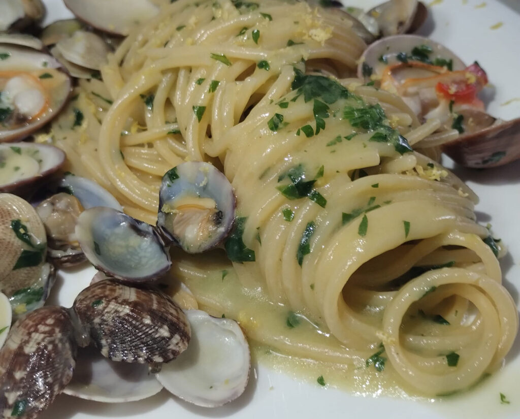 spaghetti vongole e limone