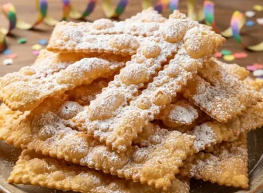 chiacchiere su un vassoio