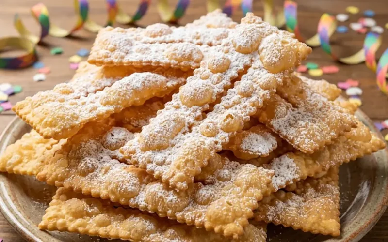 chiacchiere su un vassoio