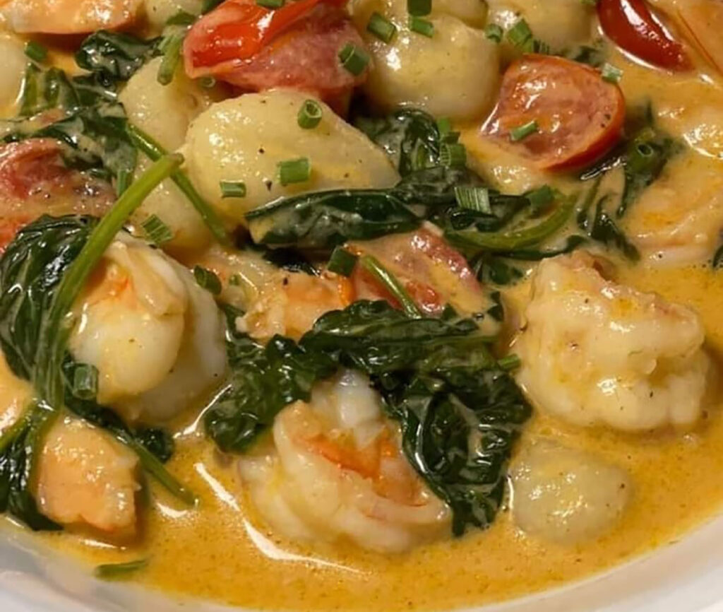 gamberi toscani con gli gnocchi