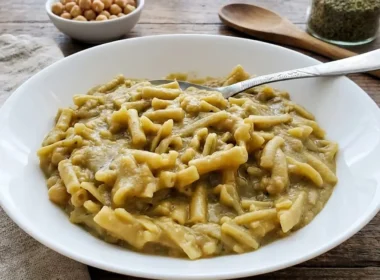 pasta e ceci cremosa