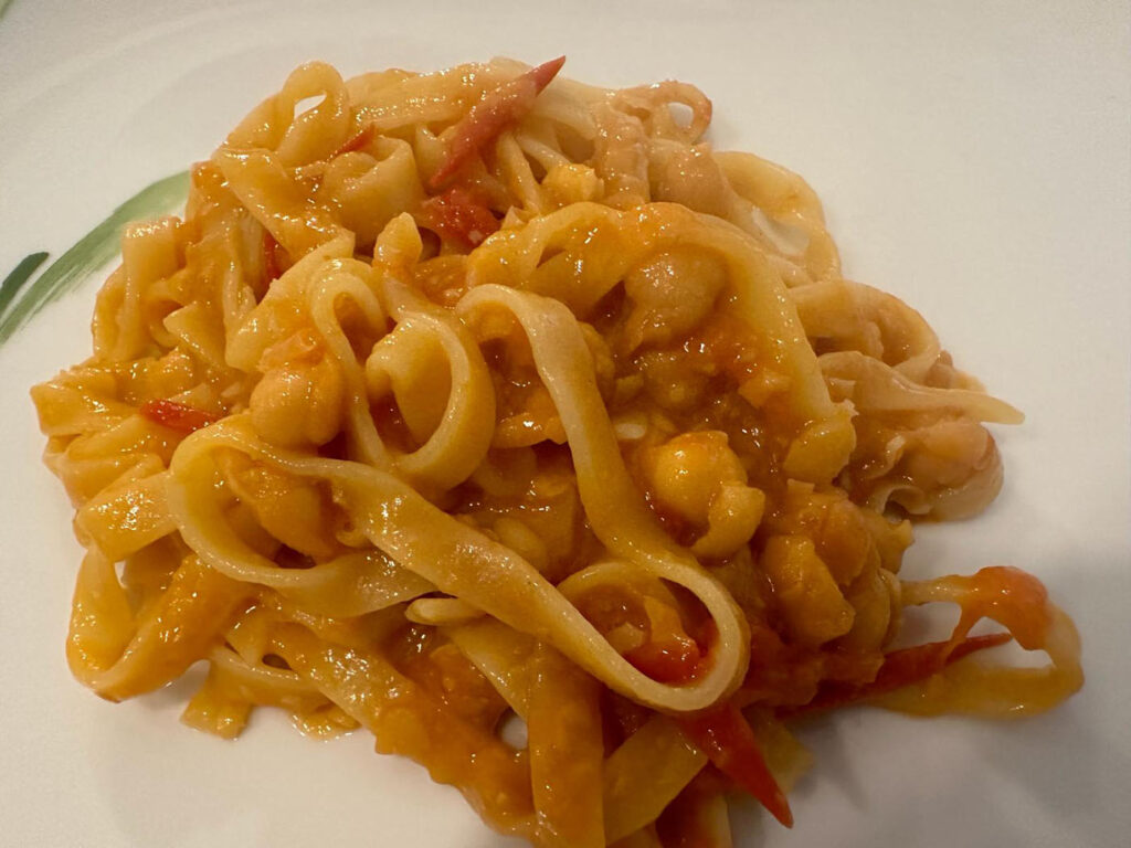 tagliatelle allo spunzillo di ceci