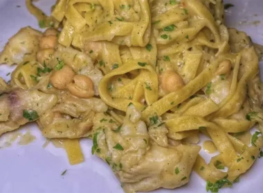 tagliatelle ceci e baccalà