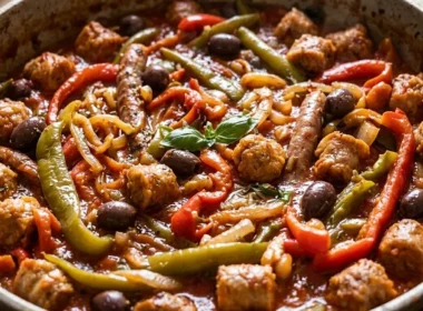 Peperonata Irpina con Salsiccia e Cervellatine