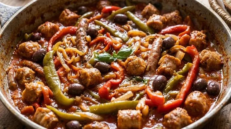 Peperonata Irpina con Salsiccia e Cervellatine