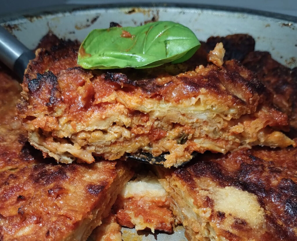 parmigiana di pasqua indorata e fritta