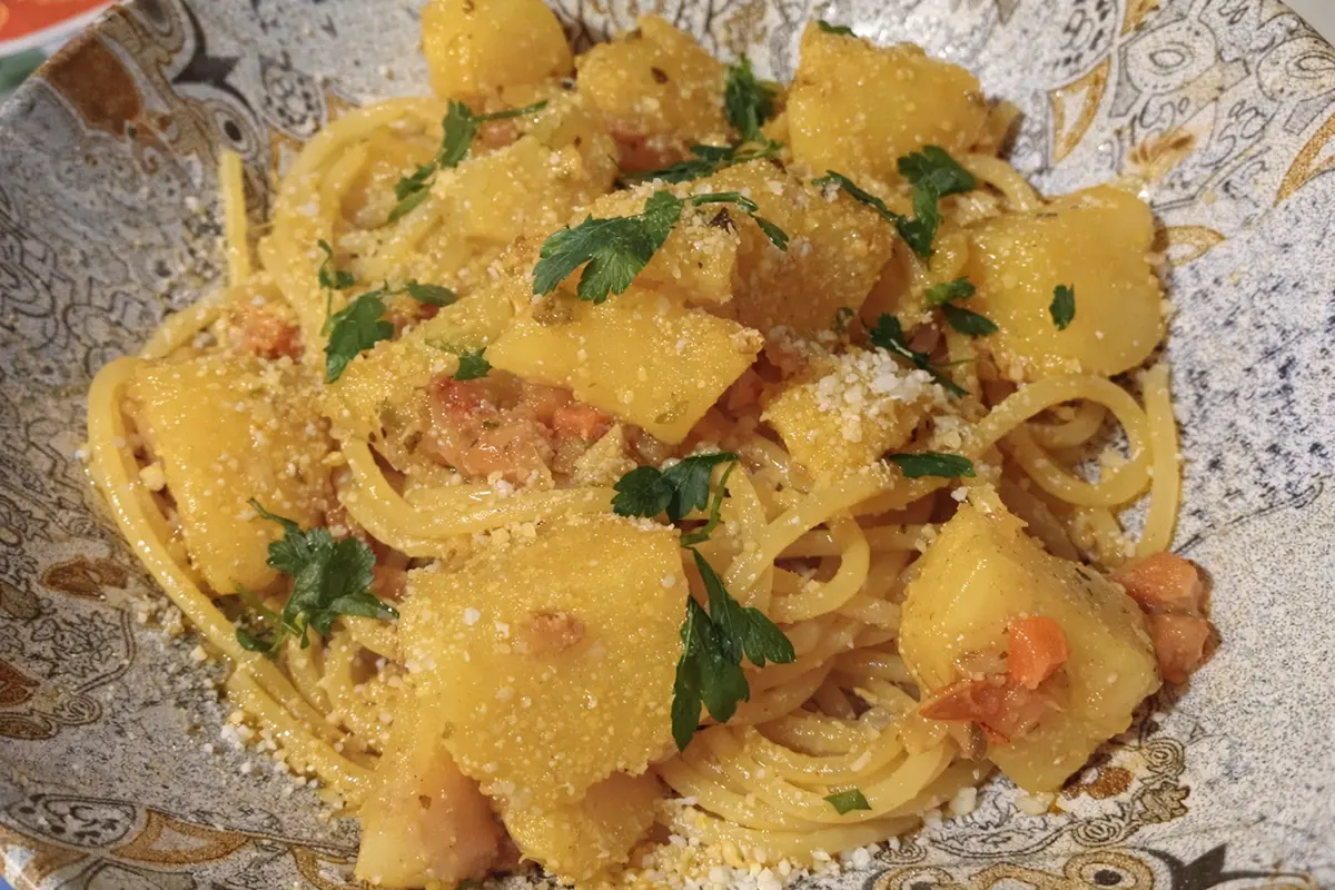 spaghetti con le patate