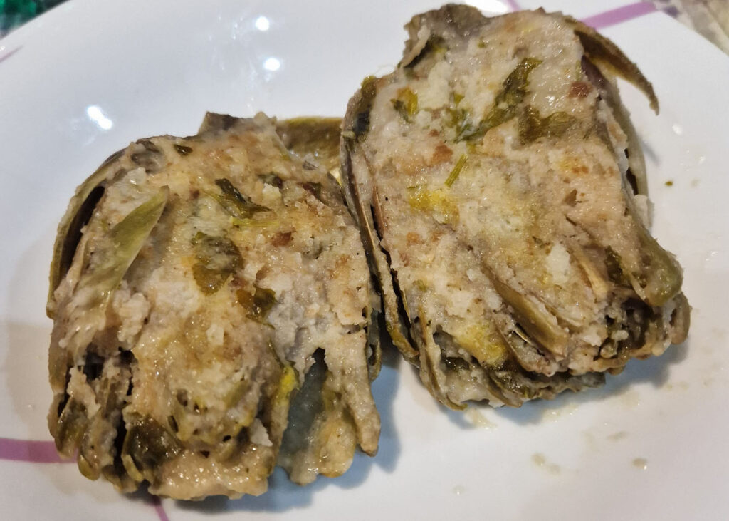 carciofi ripieni alla sarda