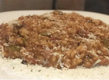 risotto con verdure e formaggio