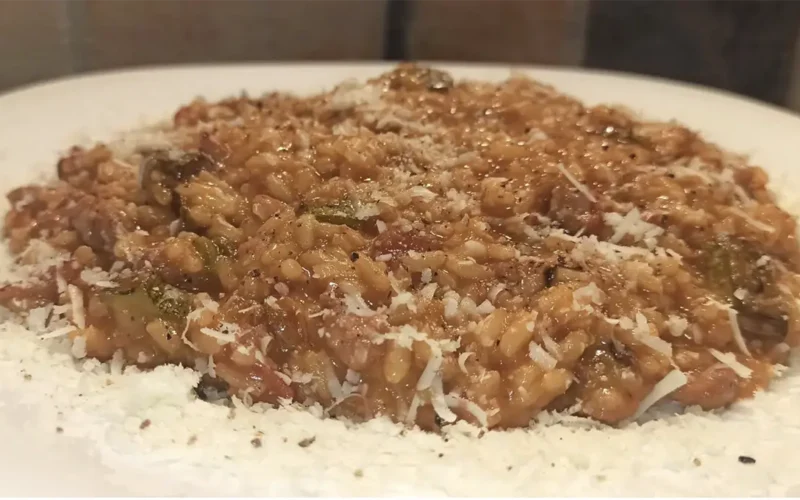 risotto con verdure e formaggio