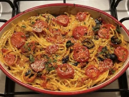 spaghetti al forno tonno e pomodoro