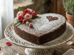 torta cuore al cioccolato