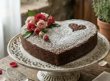 torta cuore al cioccolato