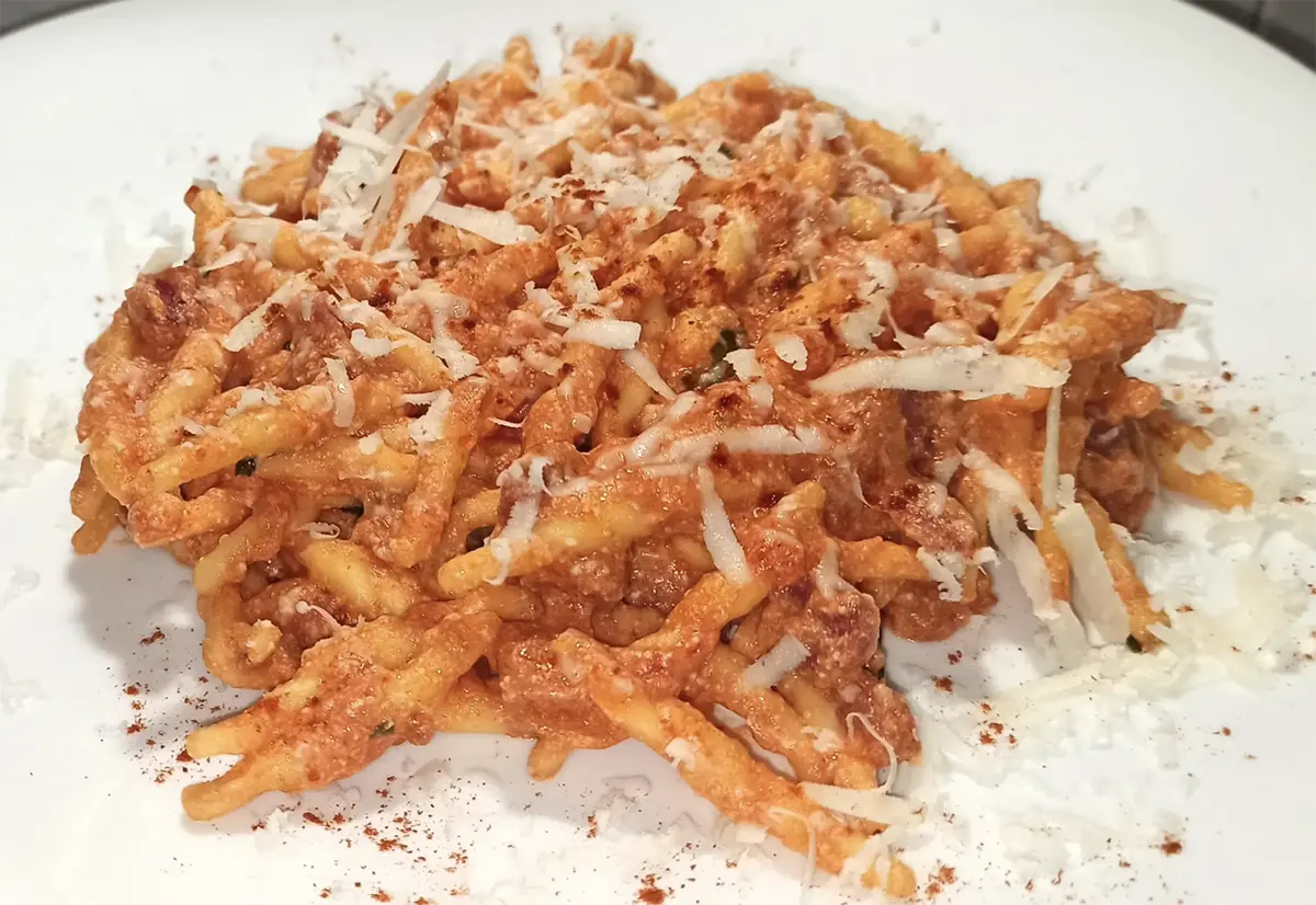 trofie al ragù di carciofi