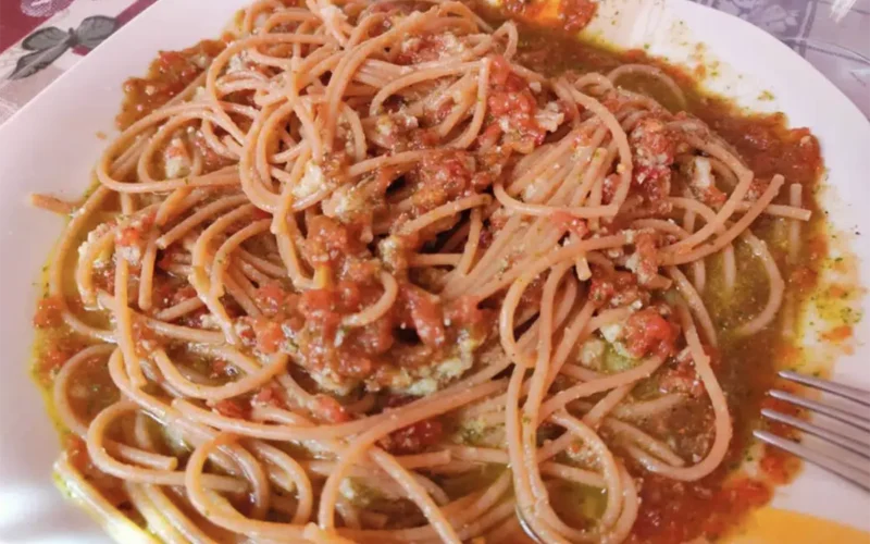 pasta al pomodoro schiacciato