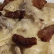 pasta alla crema di patate e pancetta