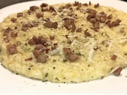 risotto con patate e salsiccia