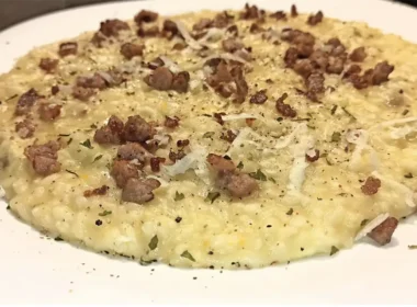 risotto con patate e salsiccia
