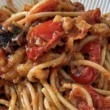spaghetti con pomodorini e baccalà