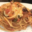 spaghetti olive e mozzarella