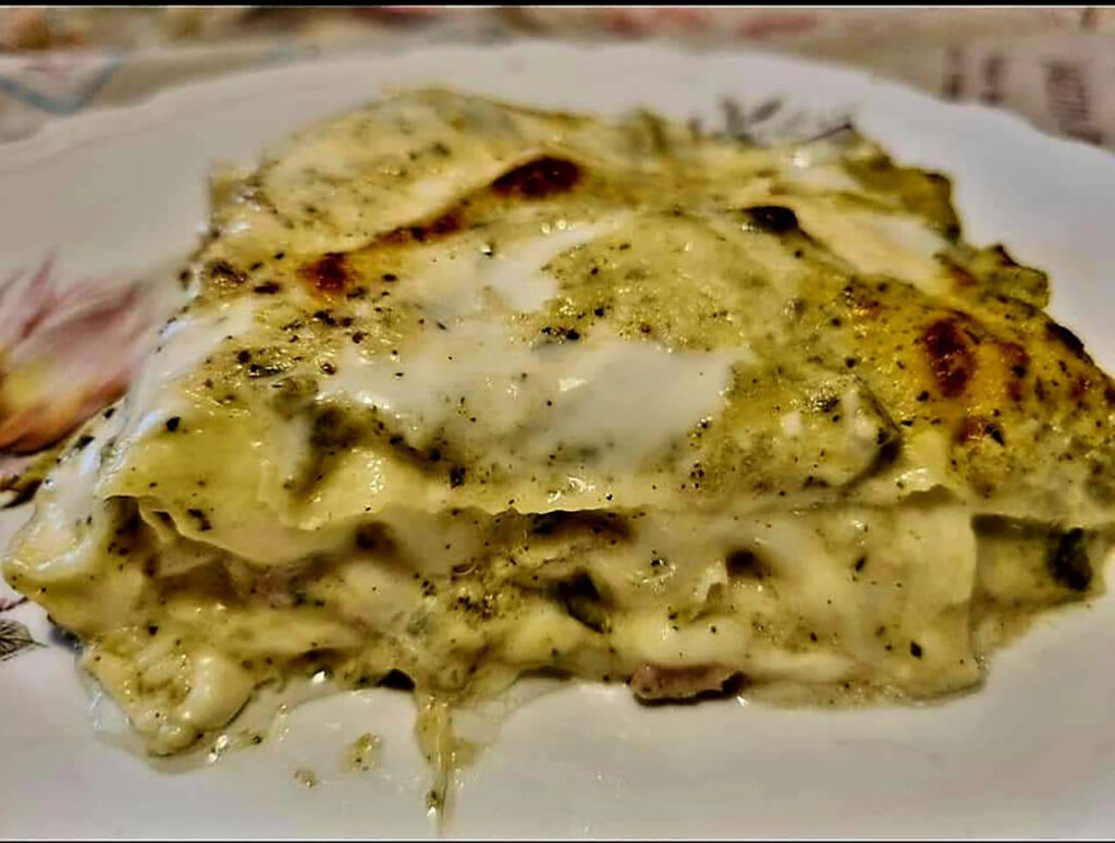 Lasagne ricotta e pesto