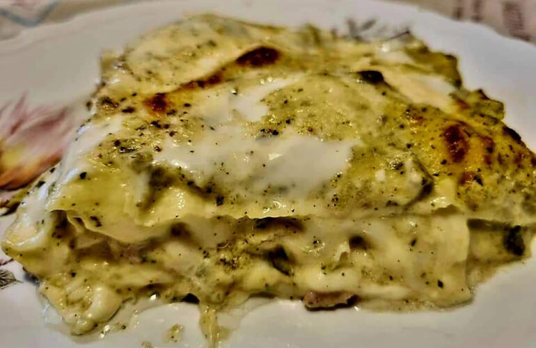 Lasagne ricotta e pesto