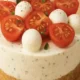 Mini cheesecake caprese