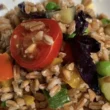 insalata di farro con caponata di verdure