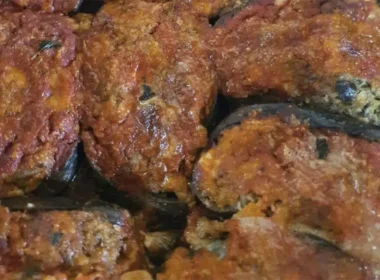 Melanzane imbottite con pane raffermo