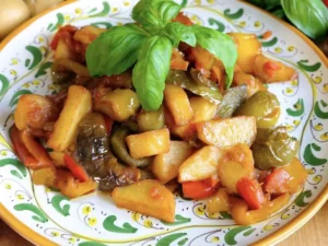 peperonata in agrodolce con patate
