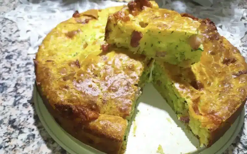 torta salata di zuchine formaggio e salumi