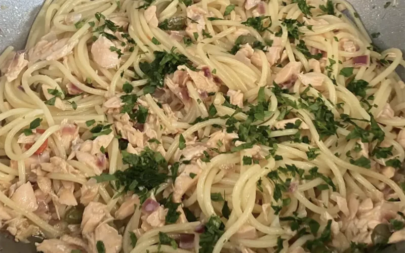 spaghetti al salmone