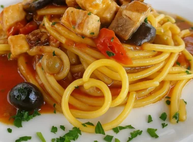 spaghetti pesce spada olive