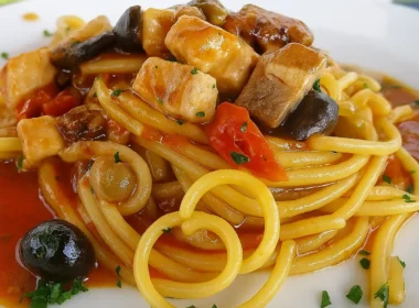 spaghetti pesce spada olive