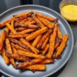 Un piatto di carote super croccanti cotte in pochi minuti e fresche ideali per aperitivi