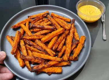 Un piatto di carote super croccanti cotte in pochi minuti e fresche ideali per aperitivi