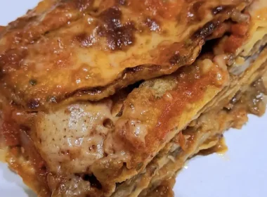 parmigiana di melanzane indorate e fritte