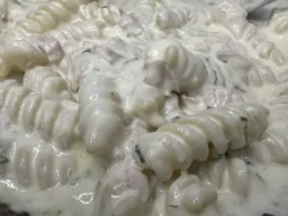 fusilli panna e prosciutto