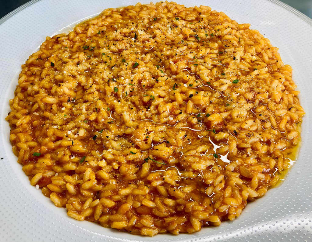 risotto all'amatriciana di cannavacciuolo