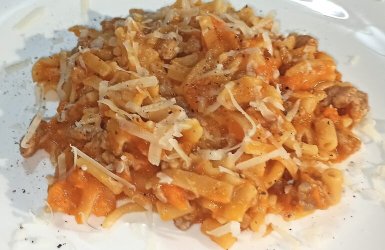 pasta zucca e salsiccia