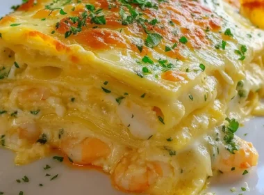 lasagna besciamella gamberi