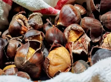 sbucciare castagne