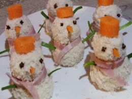 pupazzetti di neve salati