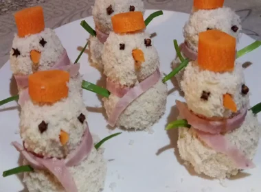 pupazzetti di neve salati