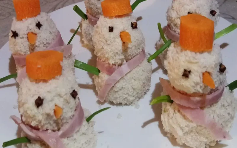 pupazzetti di neve salati