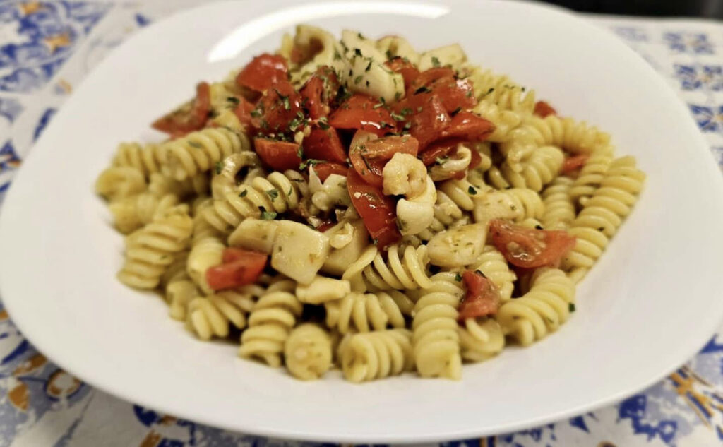 Fusilli con dadolata di seppia