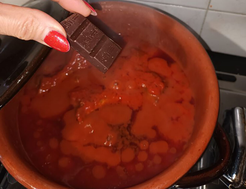 cioccolato nel sugo
