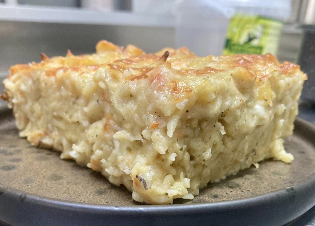 timballo di riso e patate al forno
