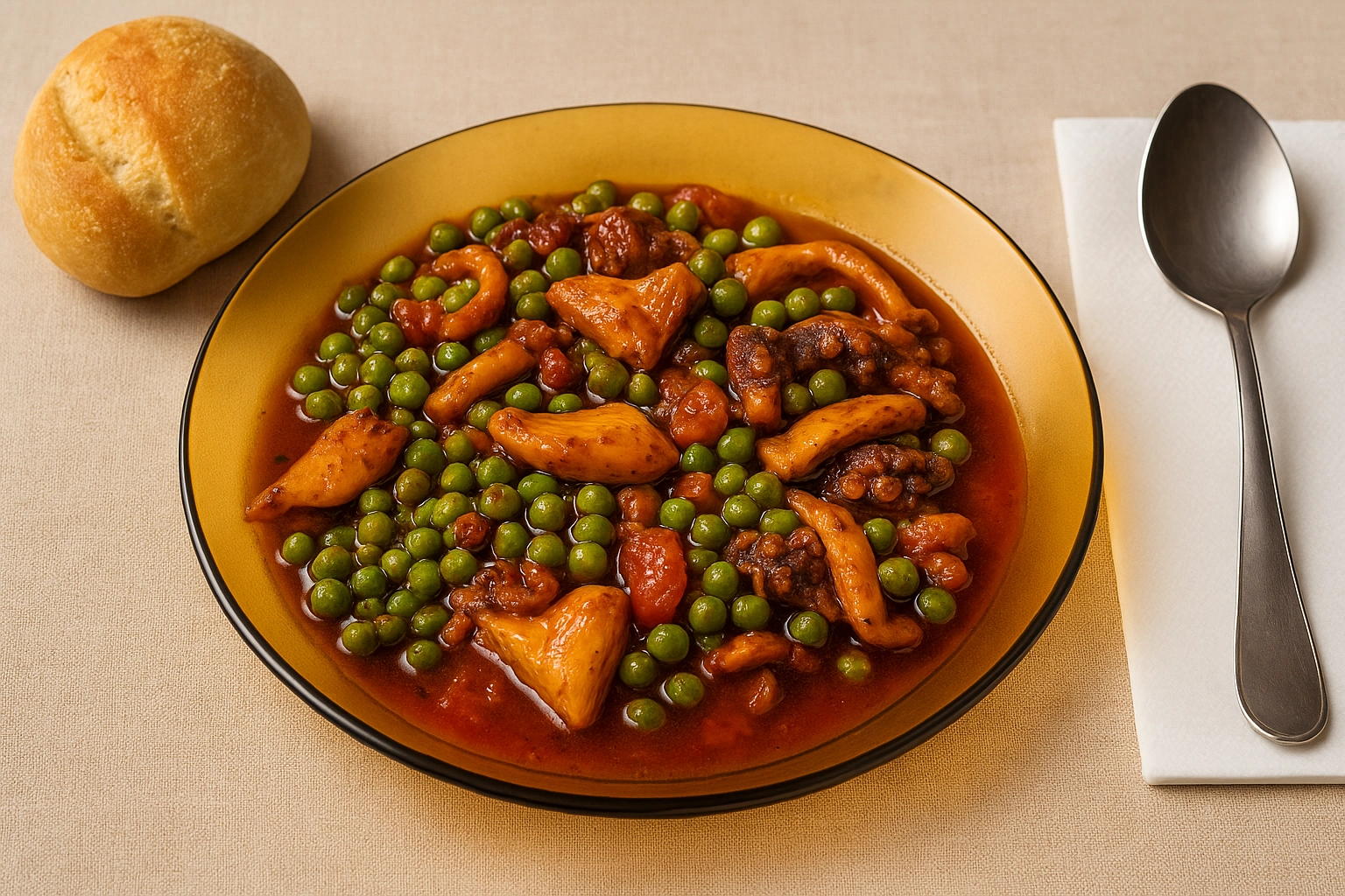 Seppie e piselli alla mediterranea, un grande classico della cucina del Sud