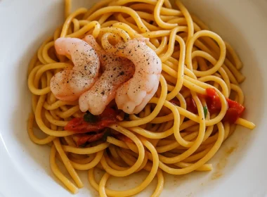 spaghetti con i gamberi